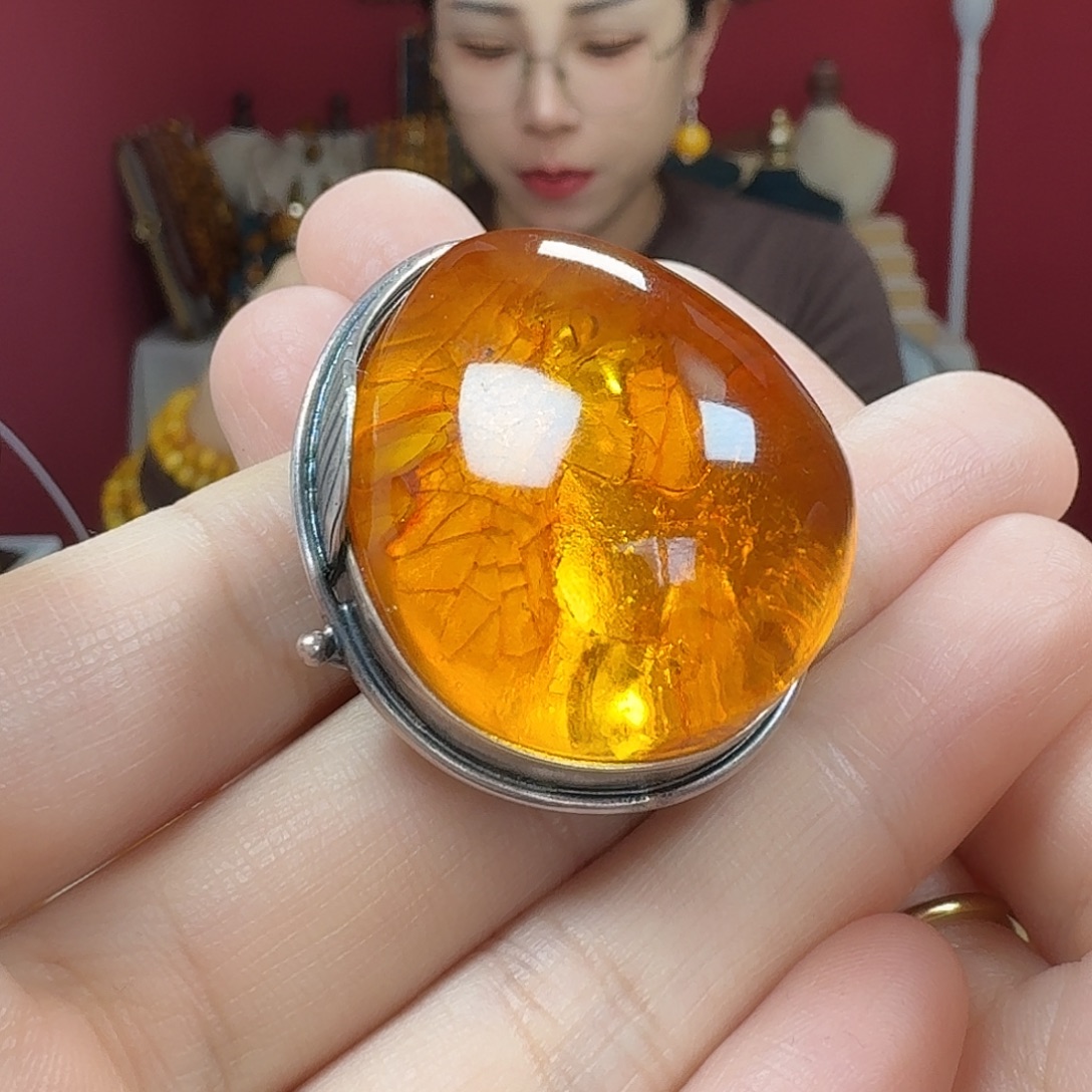 琥珀未镶嵌手链戒指