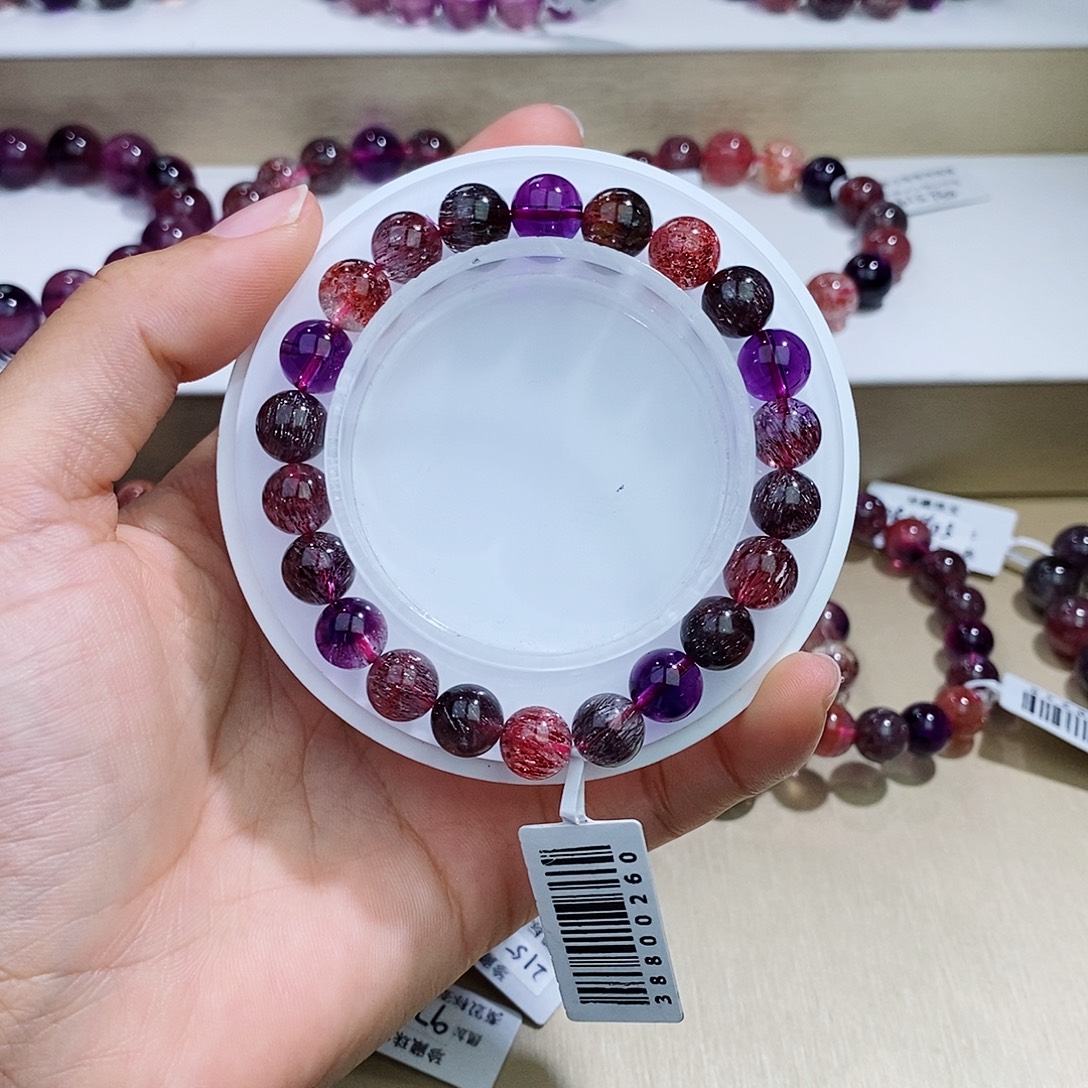 手链水晶未镶嵌黑加仑超七8+