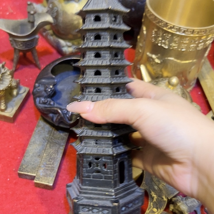 黄铜摆件，文房工艺品摆件