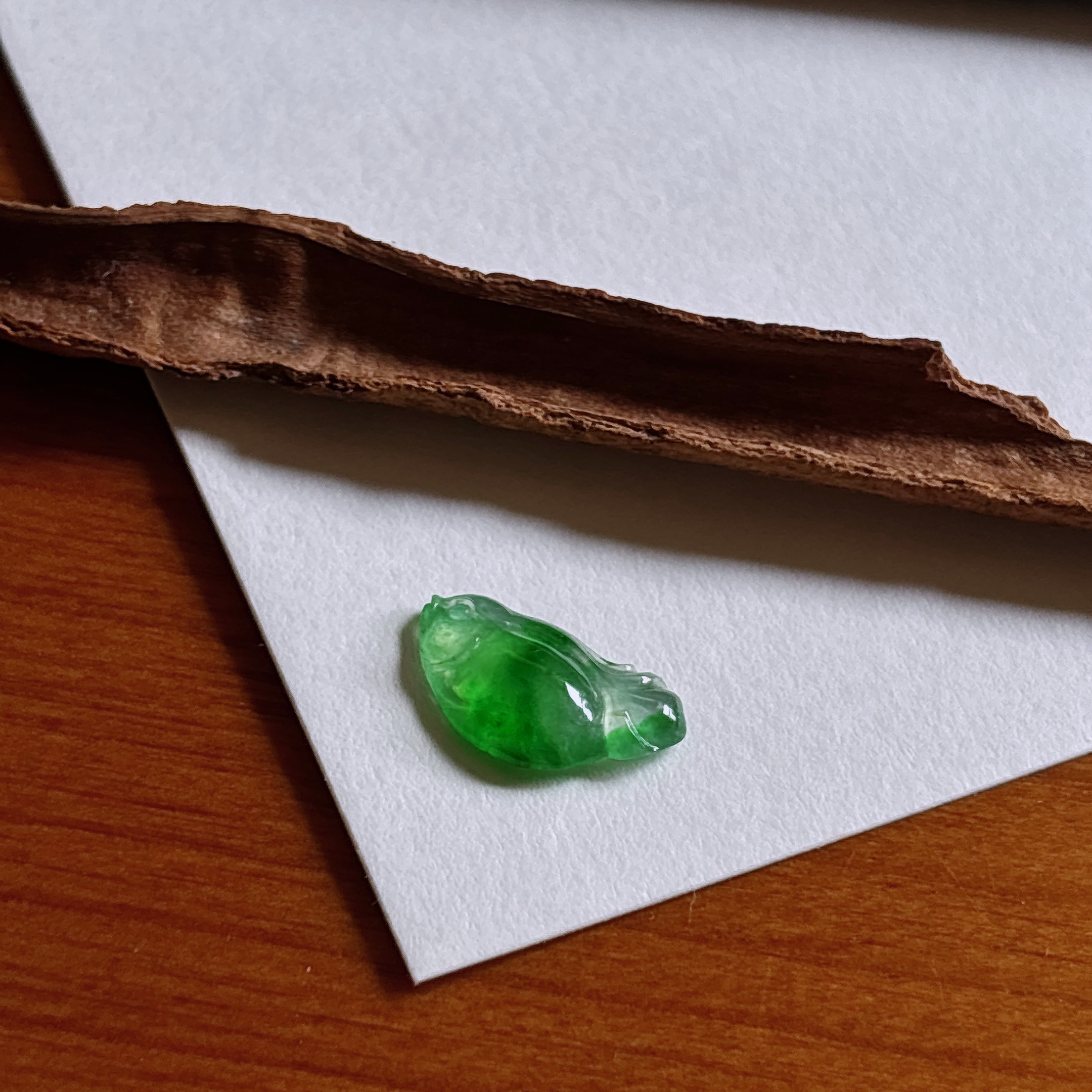 缅甸天然翡翠a货冰飘辣色年年有余种好色辣工艺精致镶嵌精美