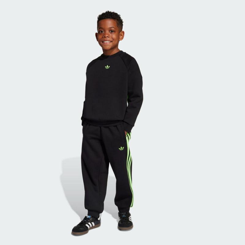 【滔搏联动】adidas阿迪达斯小童 CREW SET 运动休闲长袖套服JX0546