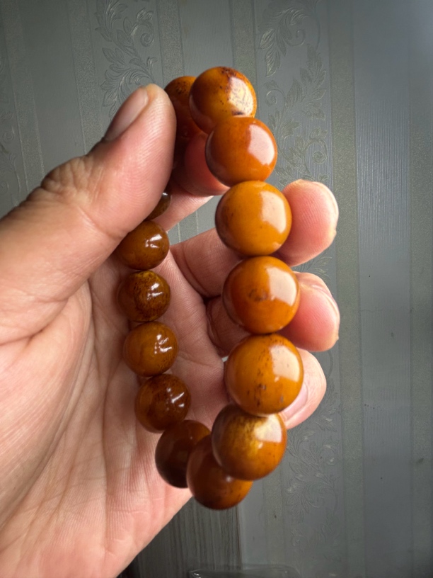 高档精品家居摆件蝌蚪纹高密度油润盘孟加拉手文玩回流链满血手串