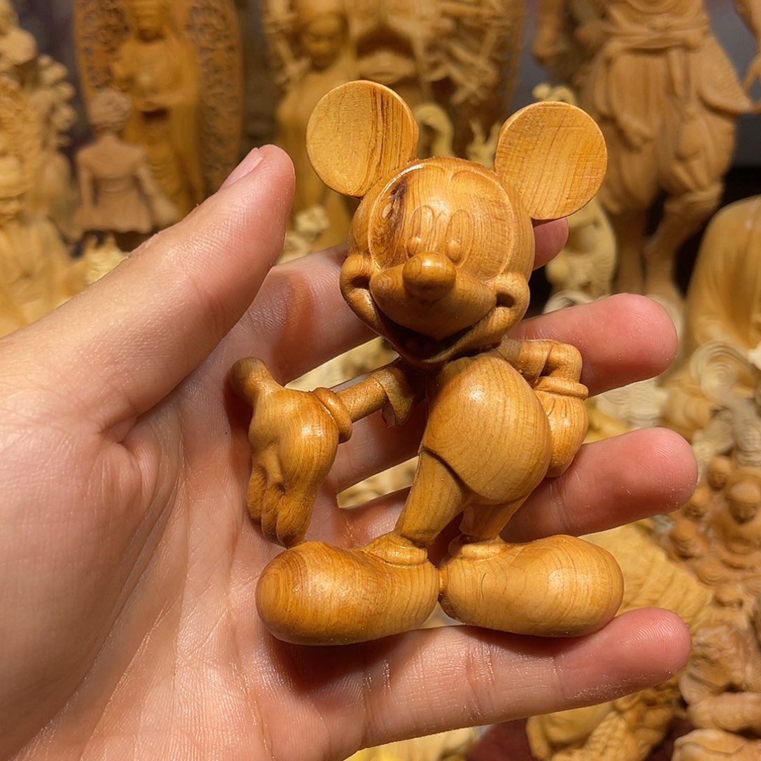 黄杨木小瑕疵米老鼠