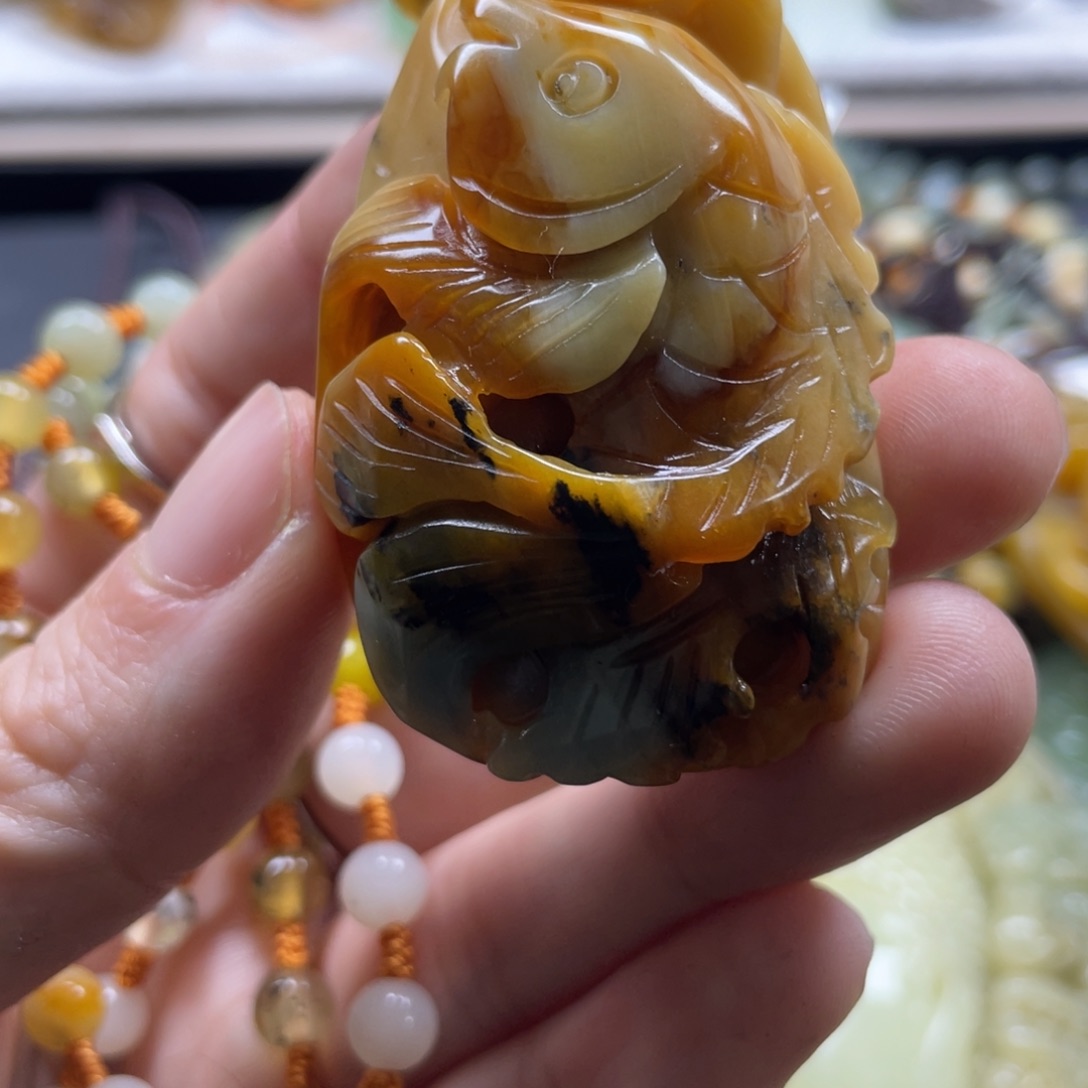 蛇纹石玉手串手把件未镶嵌