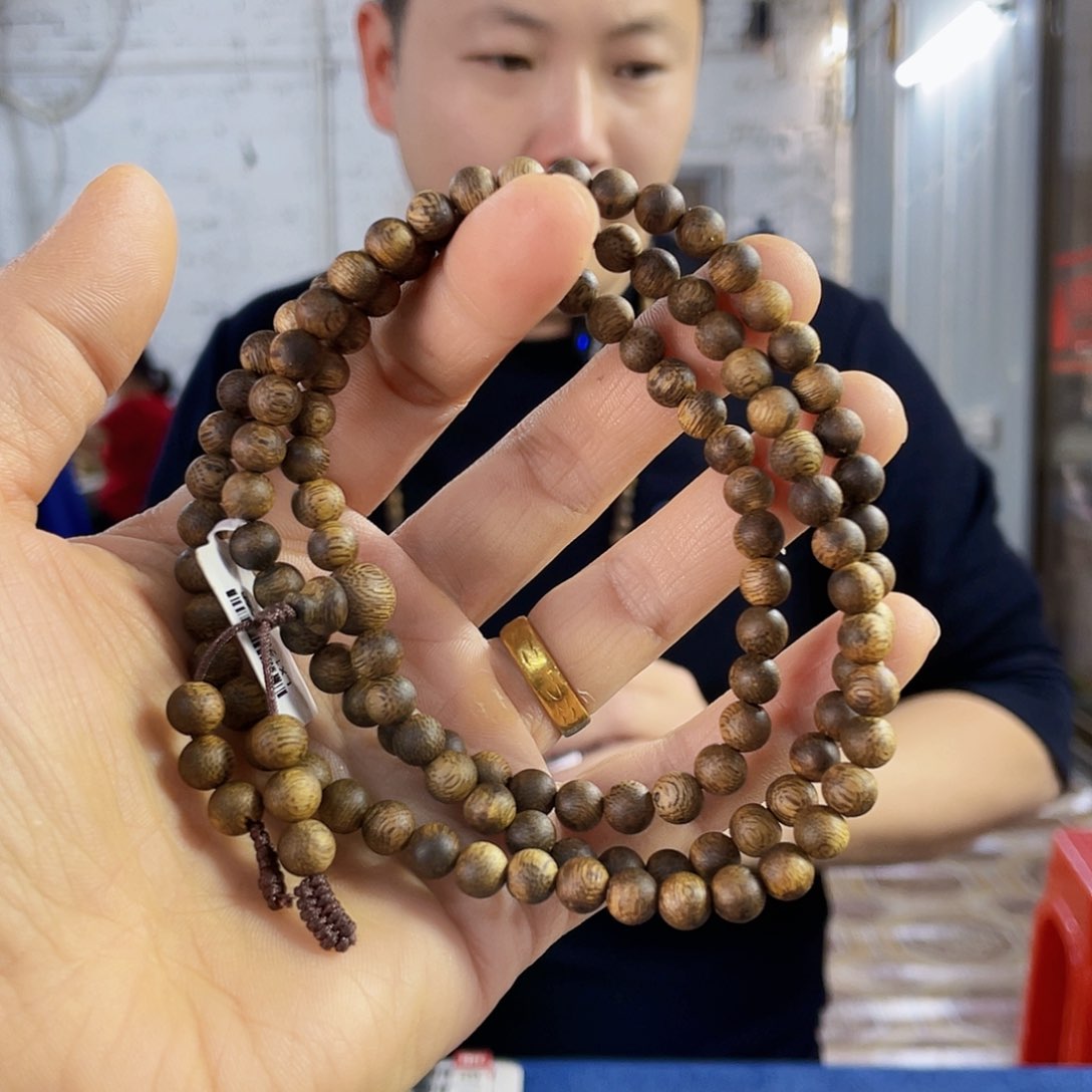 沉香手串棋楠圆珠长串0.6/10克多样性发一