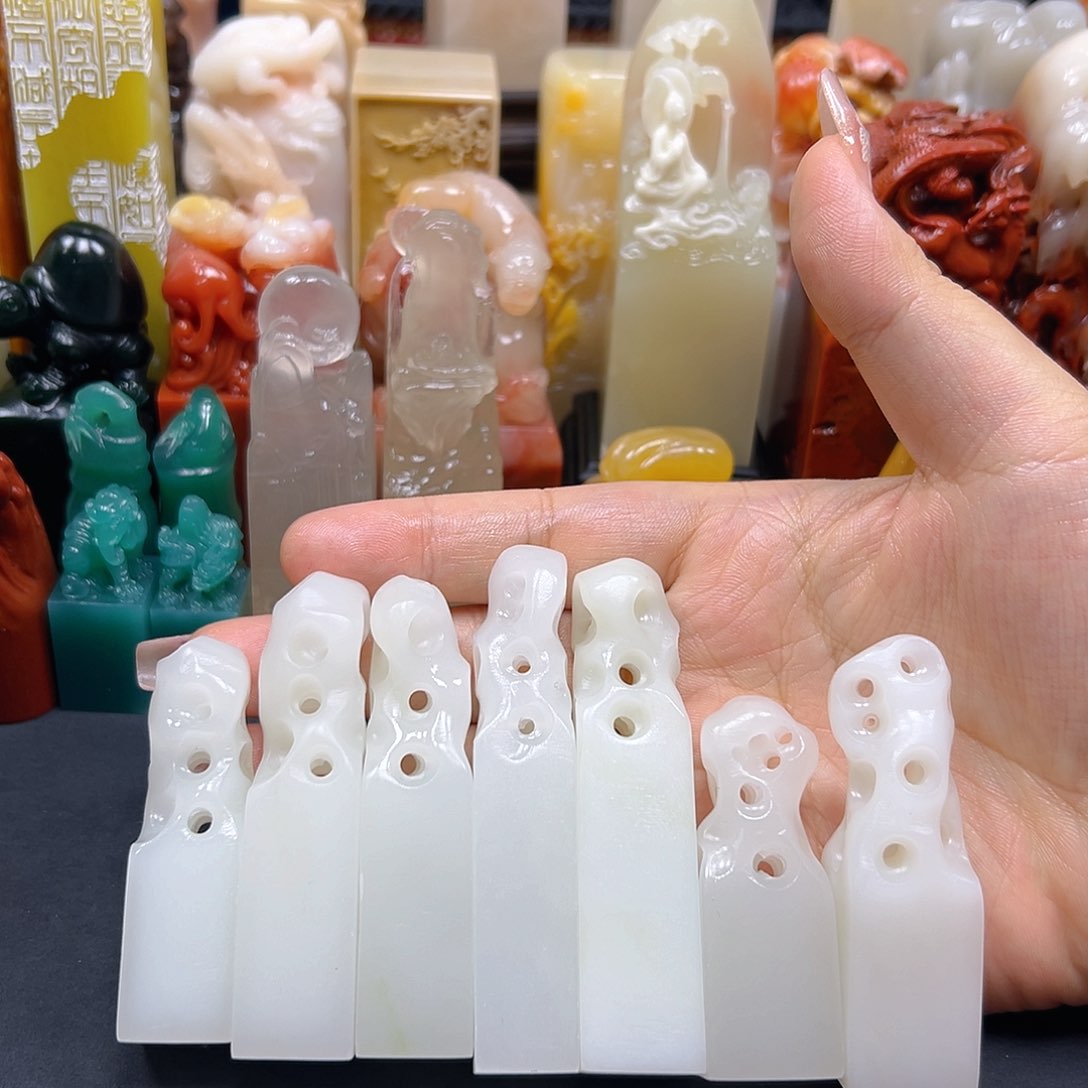 寿山石印章雕和工艺