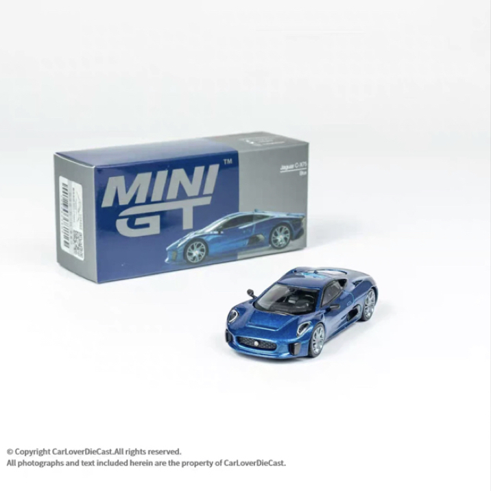 MINIGT 1:64 捷豹 Jaguar CX75 蓝色 合金汽车模型 884