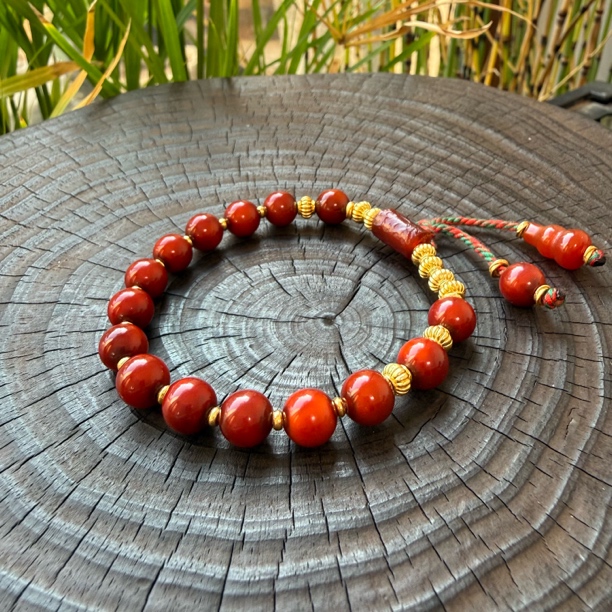 红色玛瑙手串小尺寸卡8手串 适合女生佩戴 手围可备注新年款