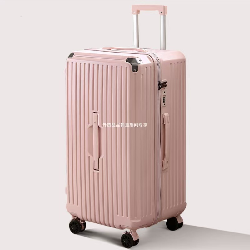 外单顶配五轮刹车缓震超大容量防爆拉链双封闭三七开密码箱旅行箱