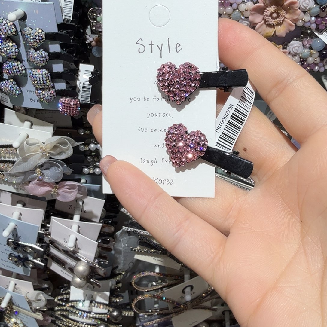 布艺非金属粉色爱心鸭架