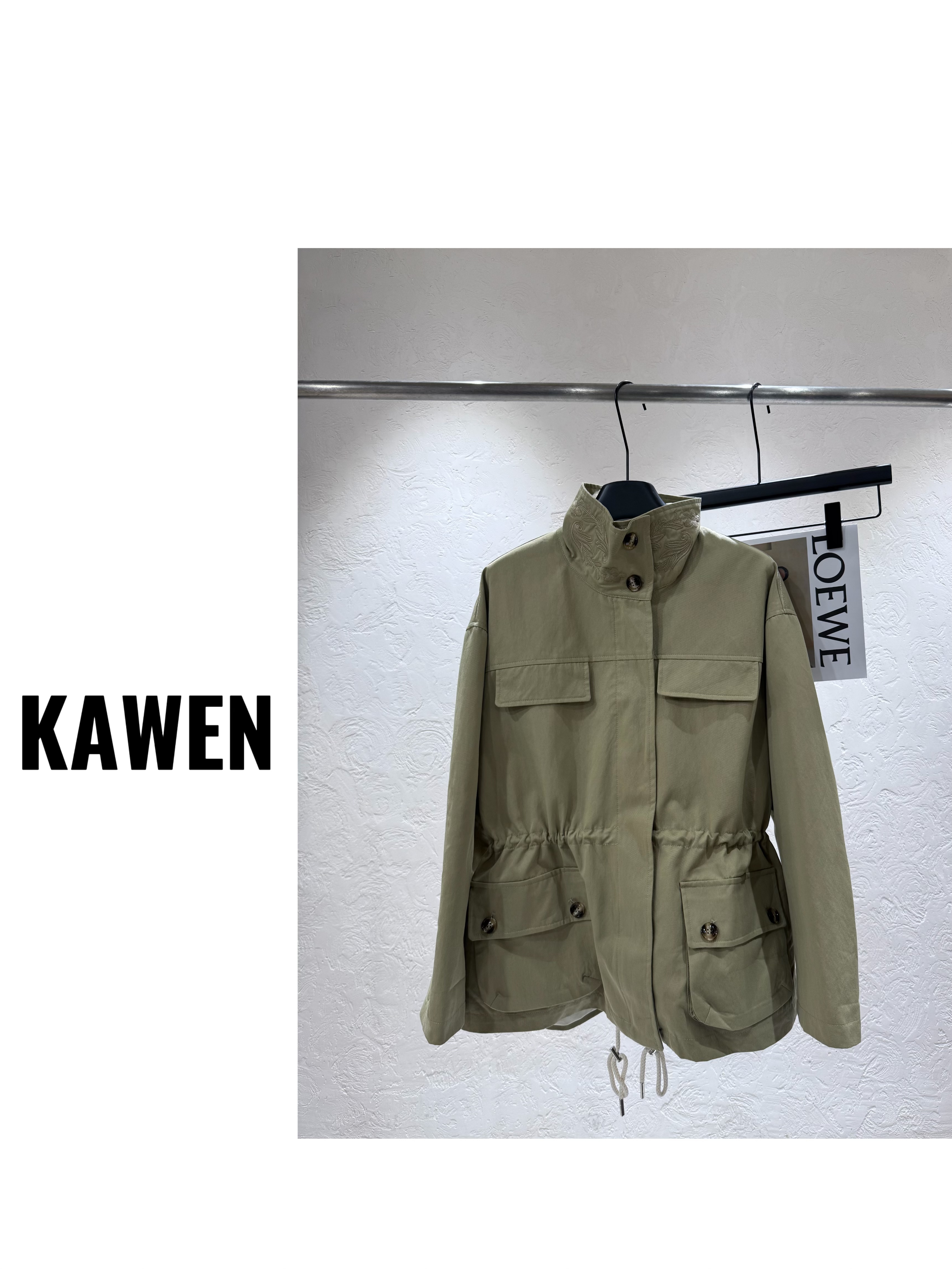 kW【秋明暮色】南油欧货设计师款女装时尚减龄修身百搭风衣外套