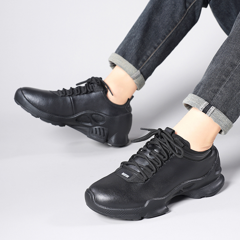 BUMA25周年步马运动休闲百搭舒适健身健步鞋真牛皮假一罚三 白底