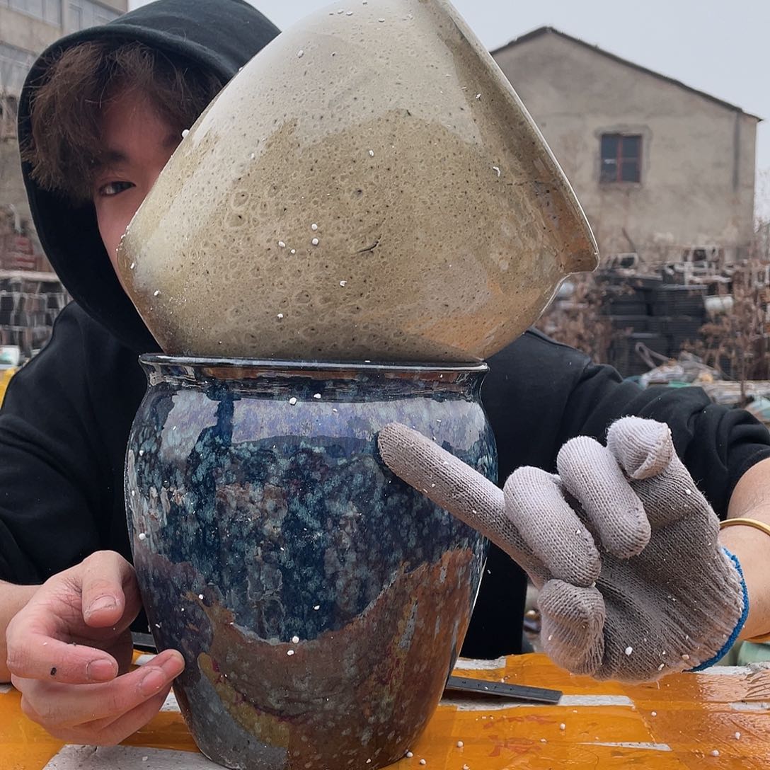 红陶宜兴紫砂花盆