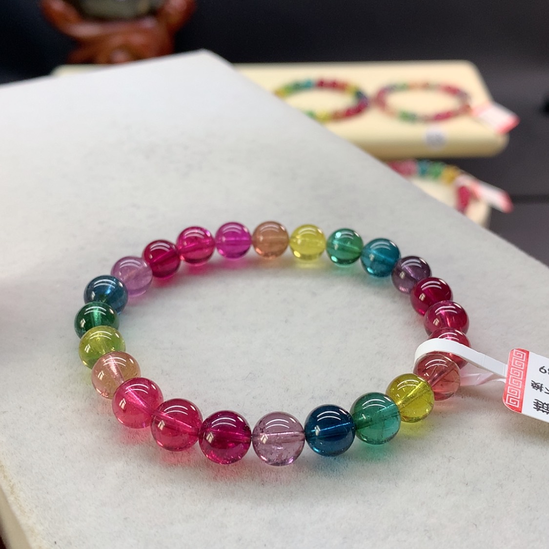 【闪购商品】未镶嵌手链碧玺艳丽色标单圈7.8