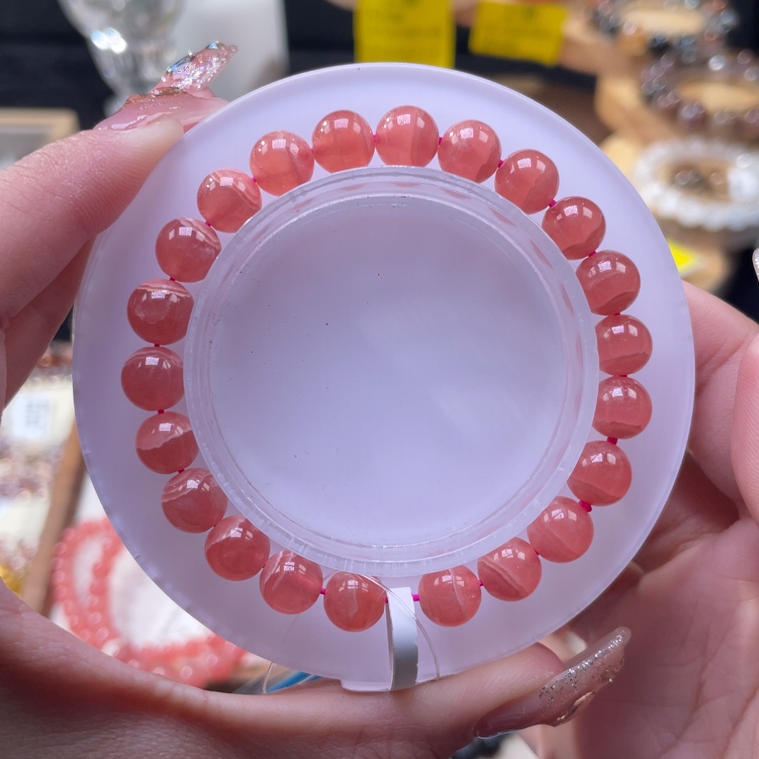 菱锰矿（红纹石）手串未镶嵌