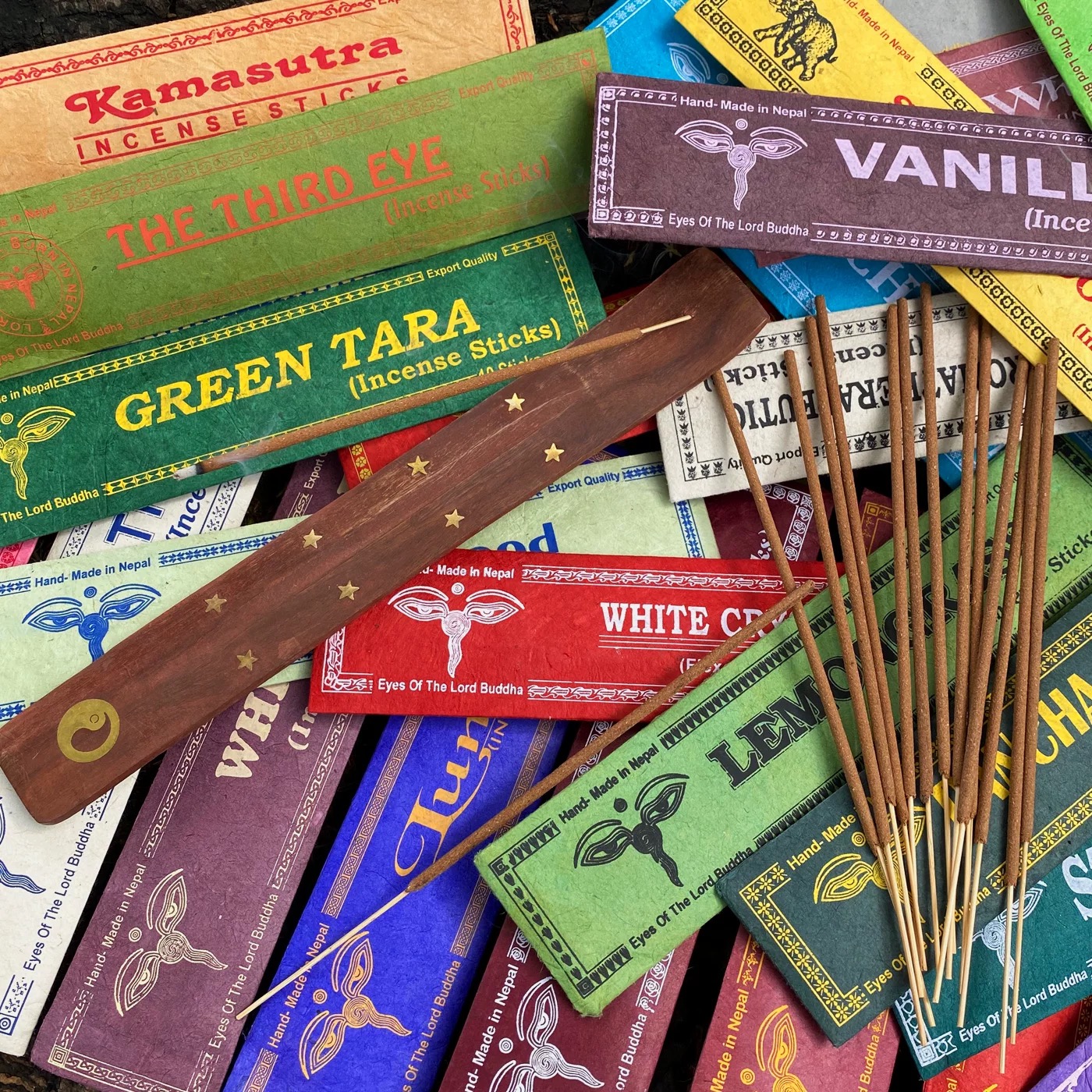 尼泊尔天堂眼慧眼第三眼棒香手工制作天然植物花草持久香