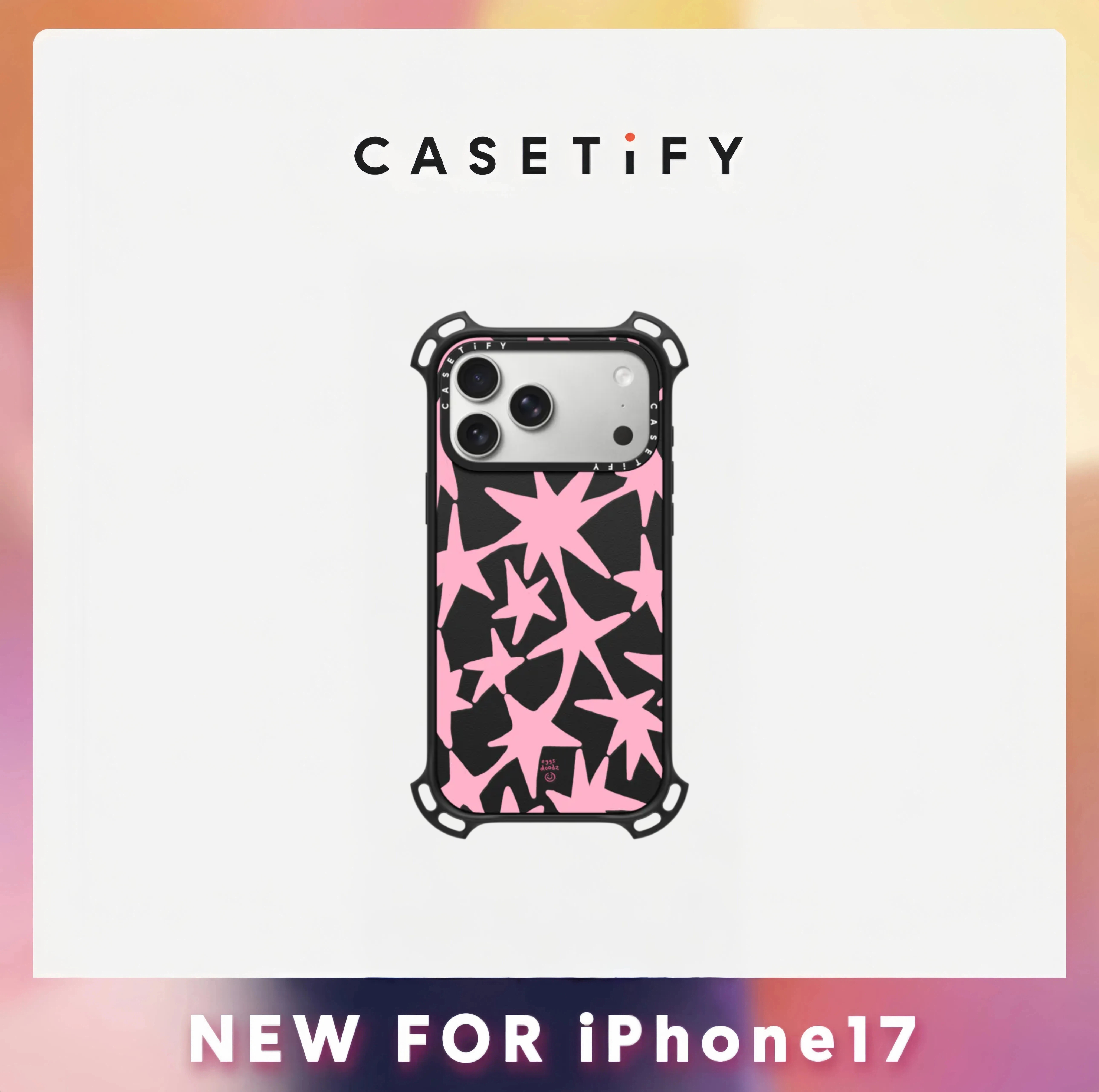 CASETIFY 粉粉星光 适用于iPhone 17promax艺术联名款手机壳