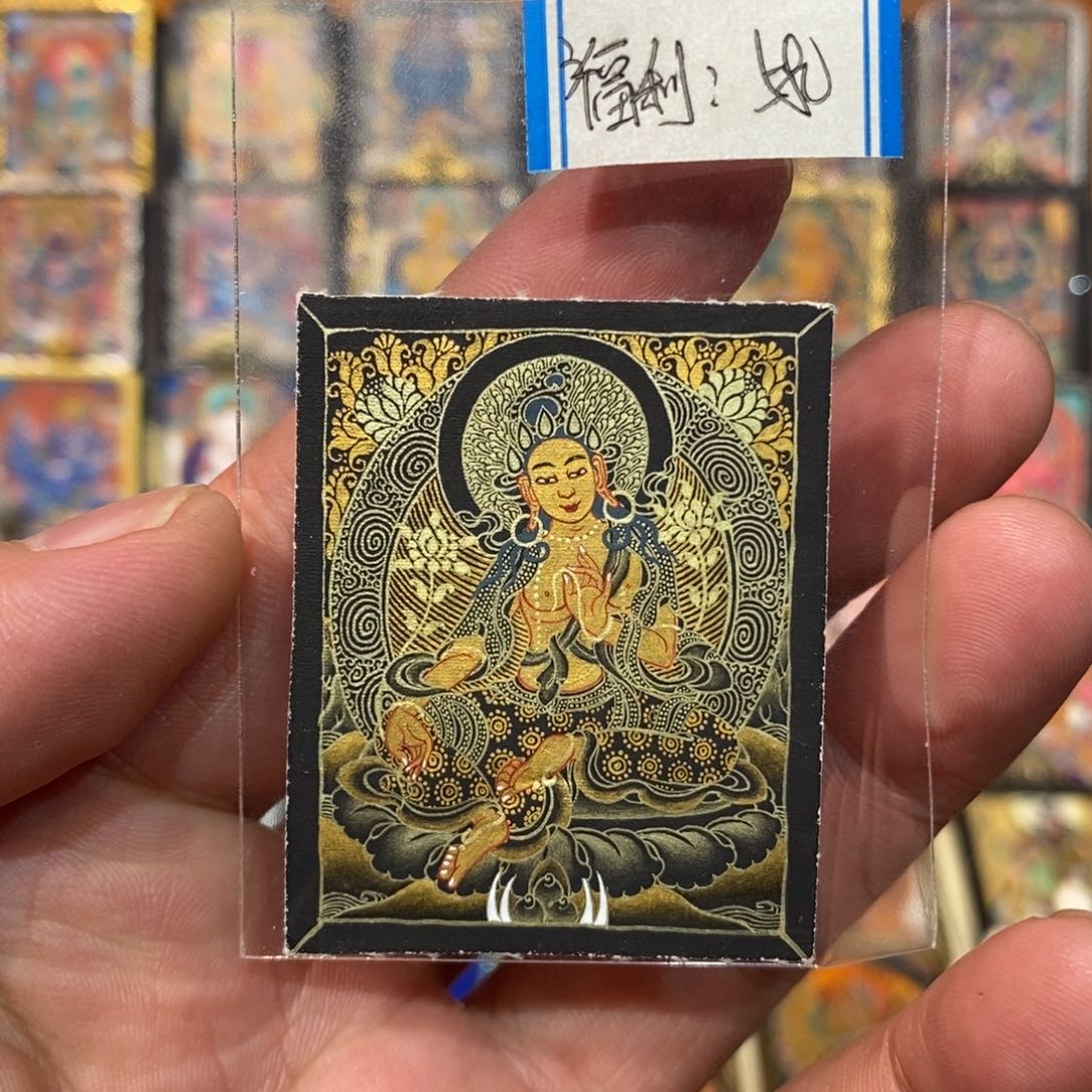 吊坠纯手绘绿度唐卡福利