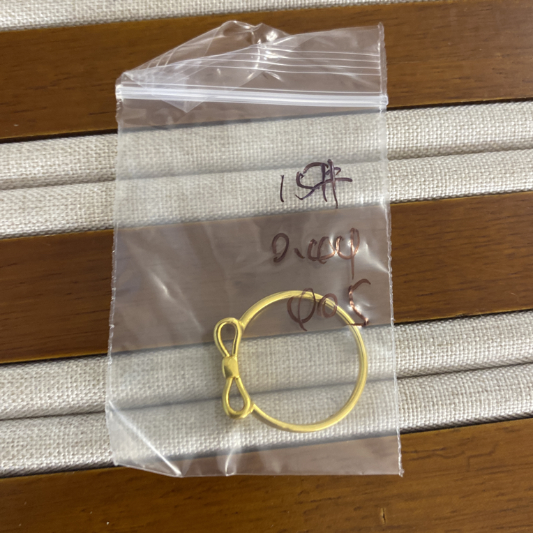 克重0.44 15号 蝴蝶结戒指 足金999