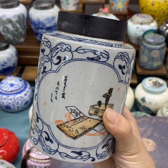 瓷片茶叶罐密封罐储物罐