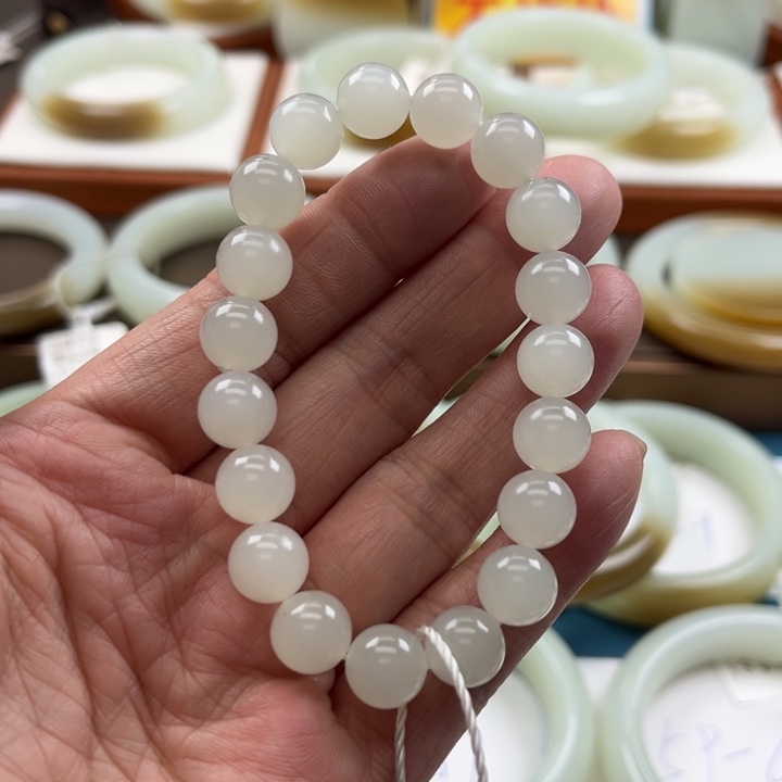 和田玉手串未镶嵌向*葵