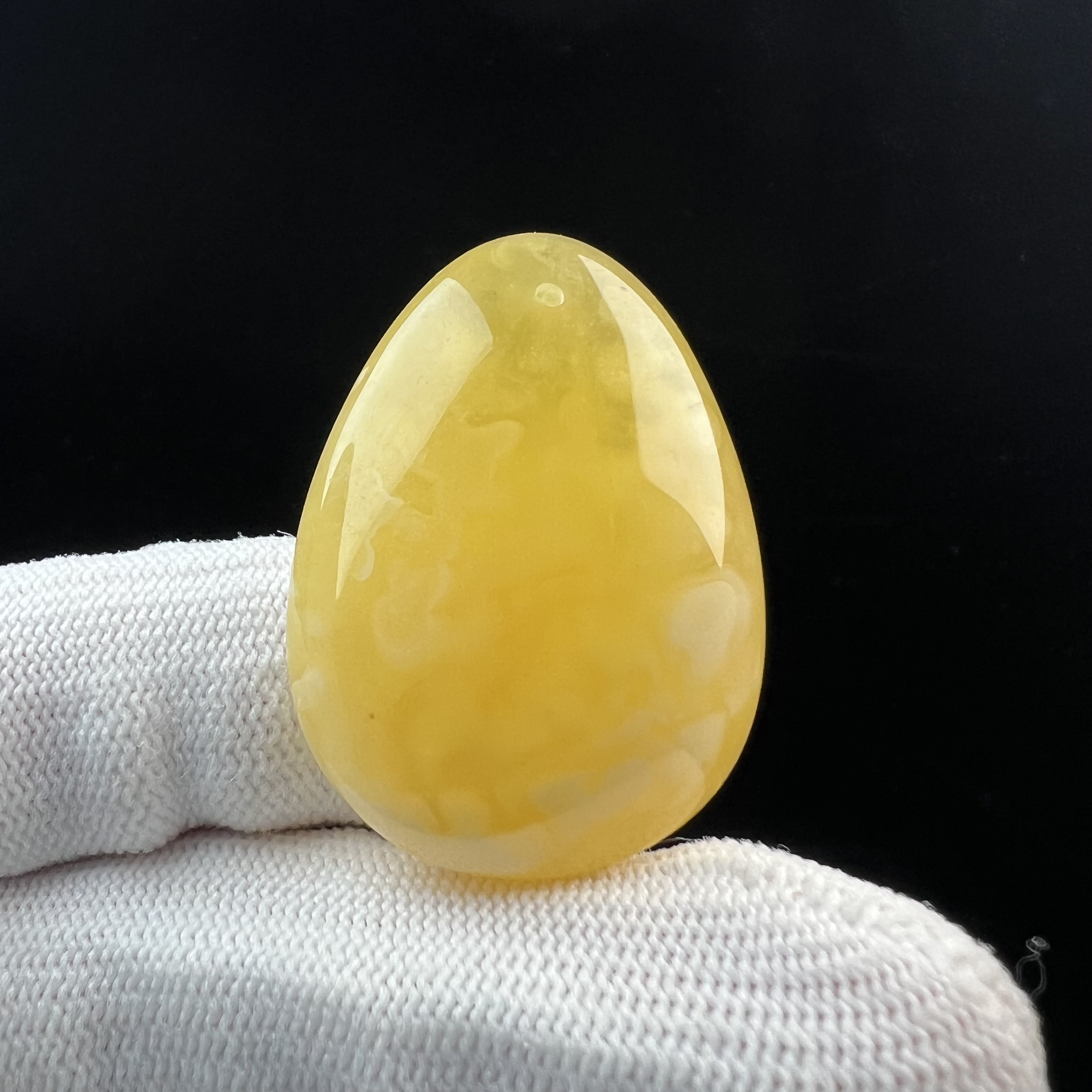 Y2537 天然原矿蜜蜡 水滴牌 26*36*11mm抖音基地质检发货