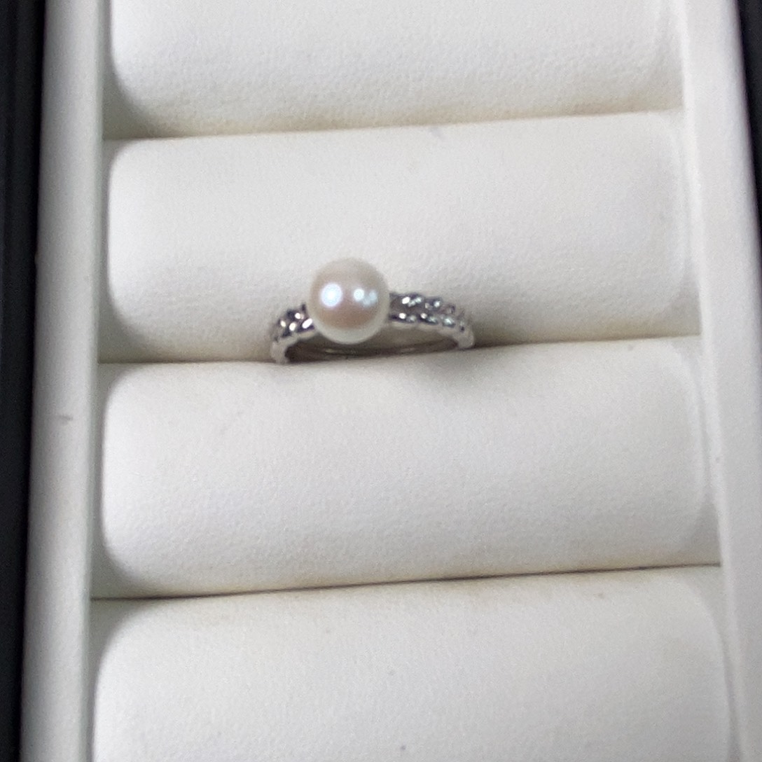 海水珍珠戒指银S925镶嵌