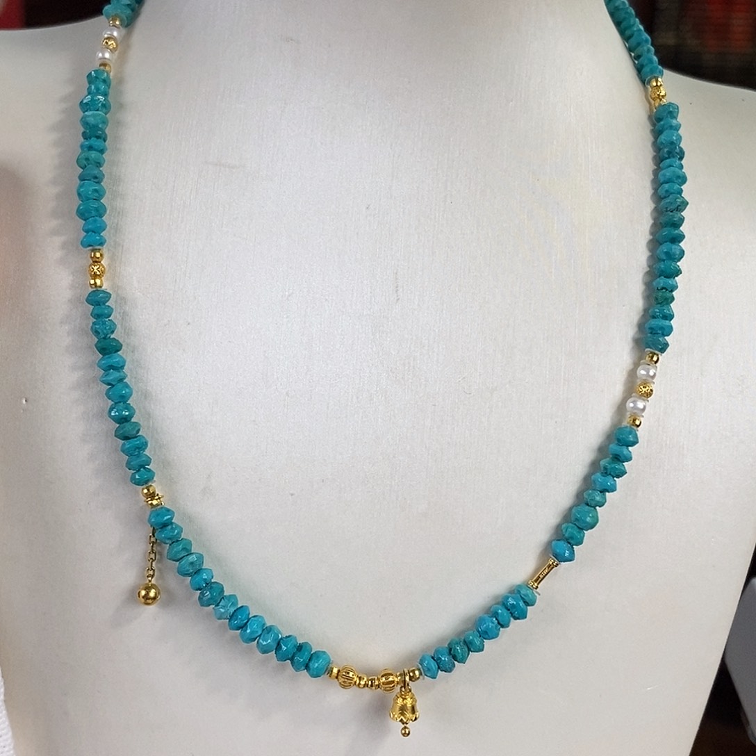 绿松石18K金镶嵌珠宝奇石