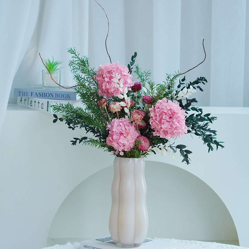 《春意盎然》现代轻奢干花束永生花高级家居花艺桌花摆件花瓶样板房