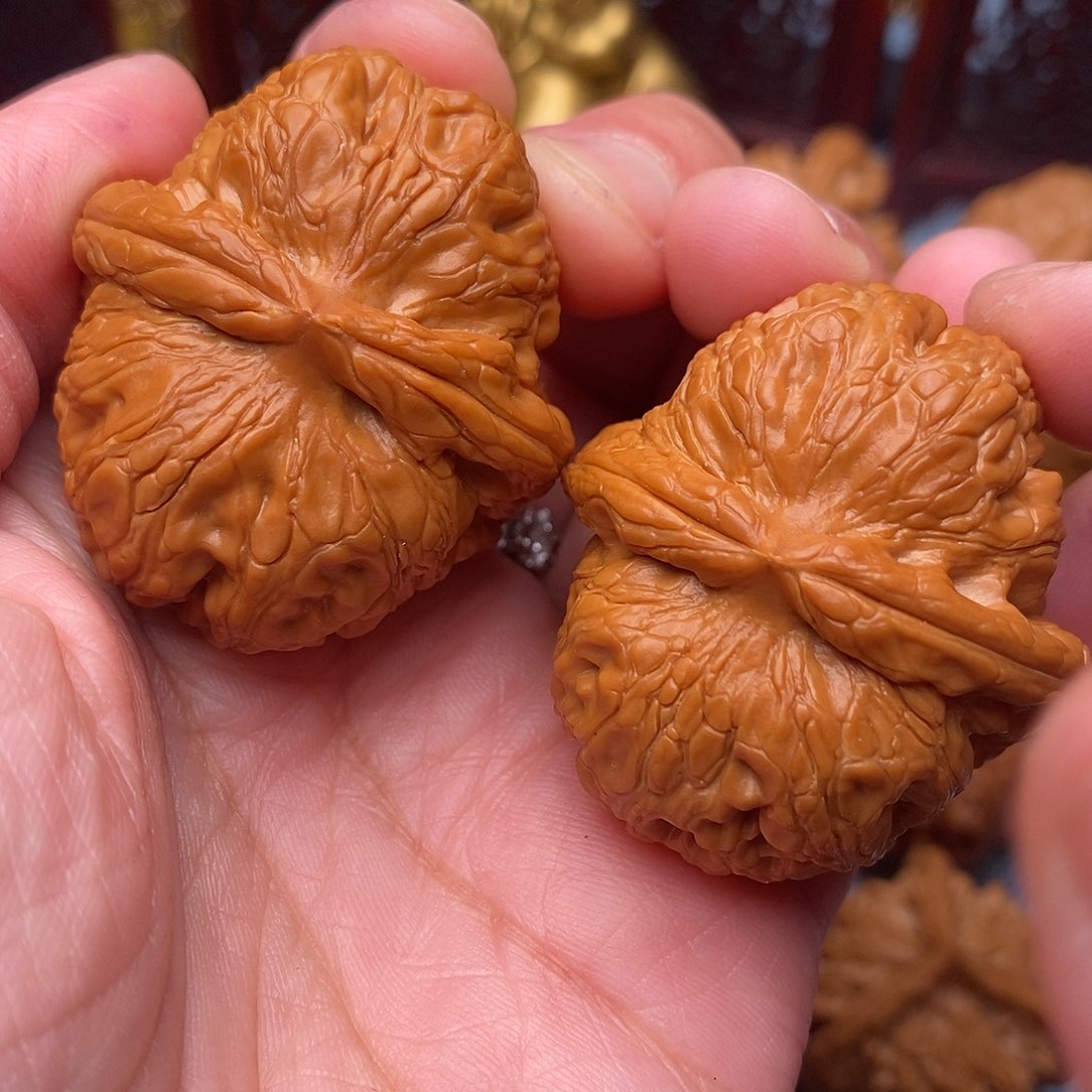 文玩核桃把件绝配全品元宝粗棱40尺