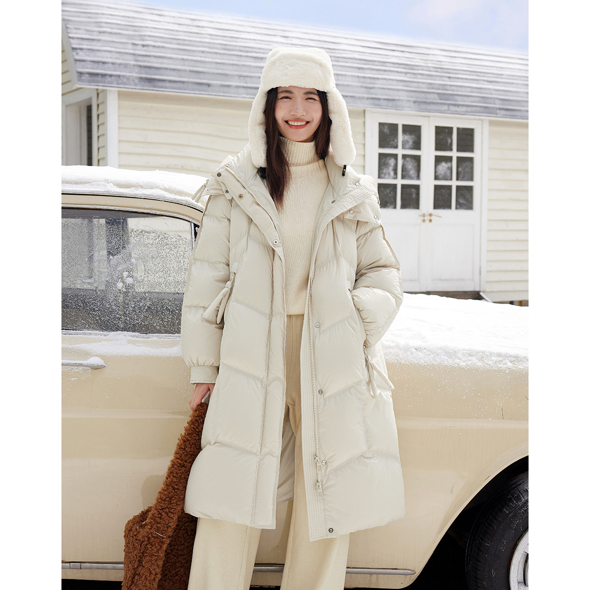 【开心专属】朗文斯汀加厚连帽保暖鸭绒外套DTYA4509D03283