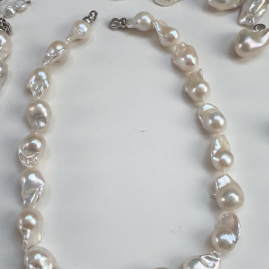 淡水珍珠项链银S925镶嵌