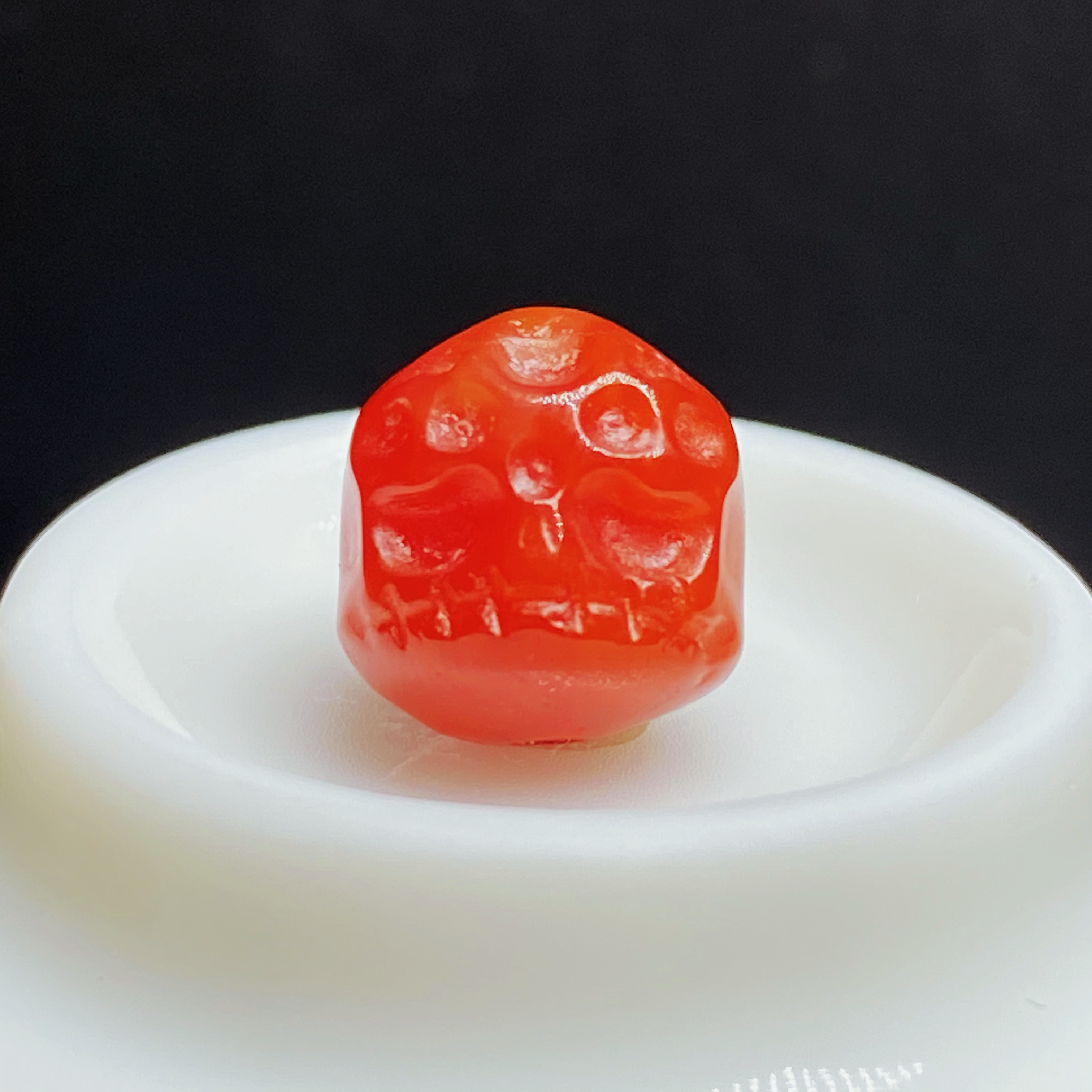 满肉粉糯顶珠红南红玛瑙手串配饰精雕圆珠转运珠阿呆散珠吊坠配饰