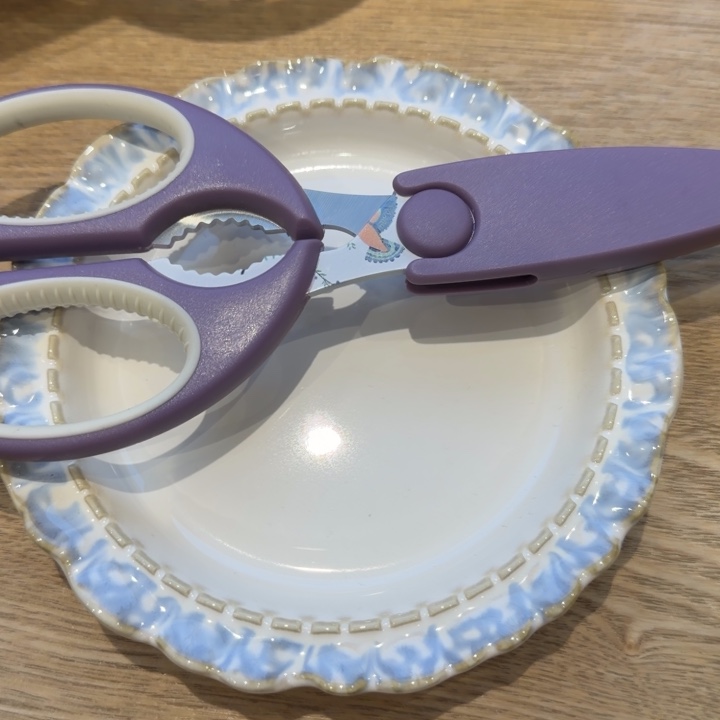 烟蓝骨碟4个剪刀1