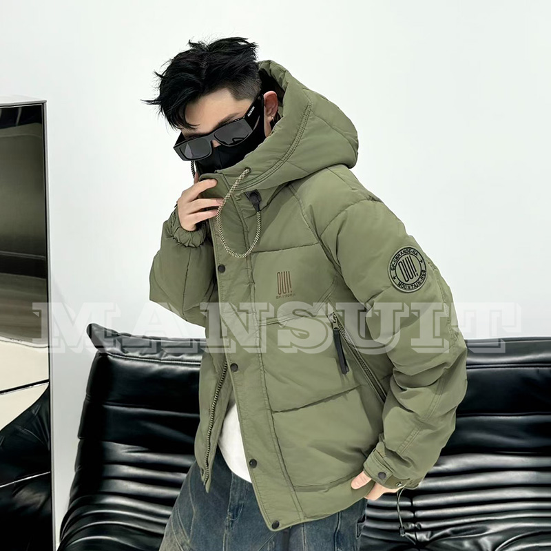 993-5502 冬季滑雪保暖锁温男士百搭时尚休闲潮流短款棉外套