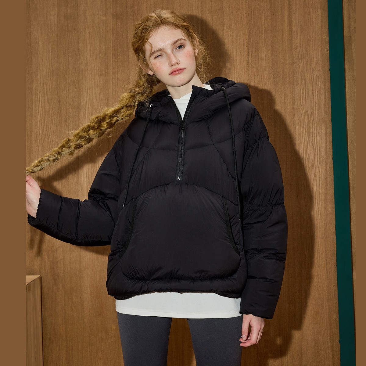 Coolhut【云C专属】连帽面包服90绒加厚设计感式羽绒服CSDY5681