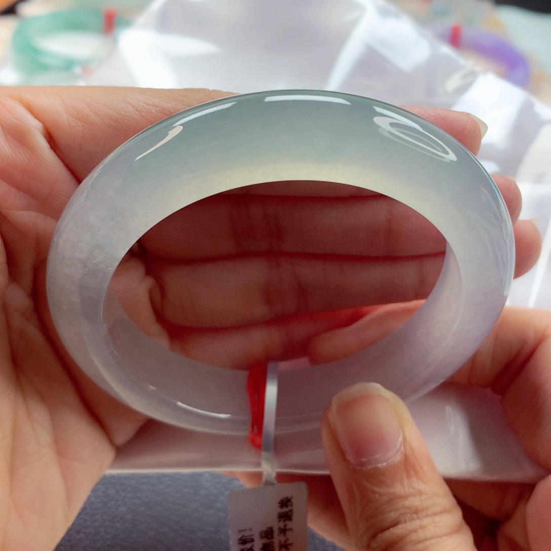 翡翠手镯未镶嵌54.7高冰起钢宝藏毕业超值A