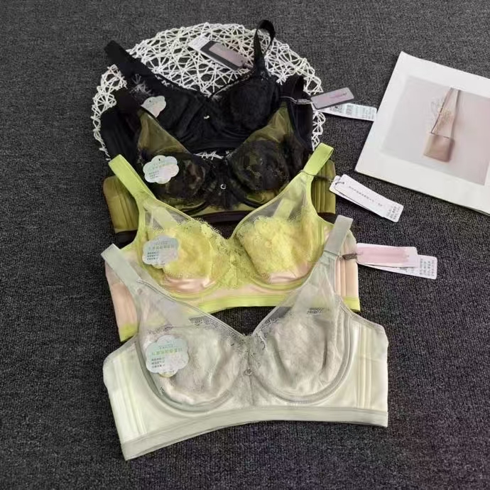 媛柔正品大胸显小软钢圈文胸超薄芒果杯蕾丝性感自然聚拢文胸内衣