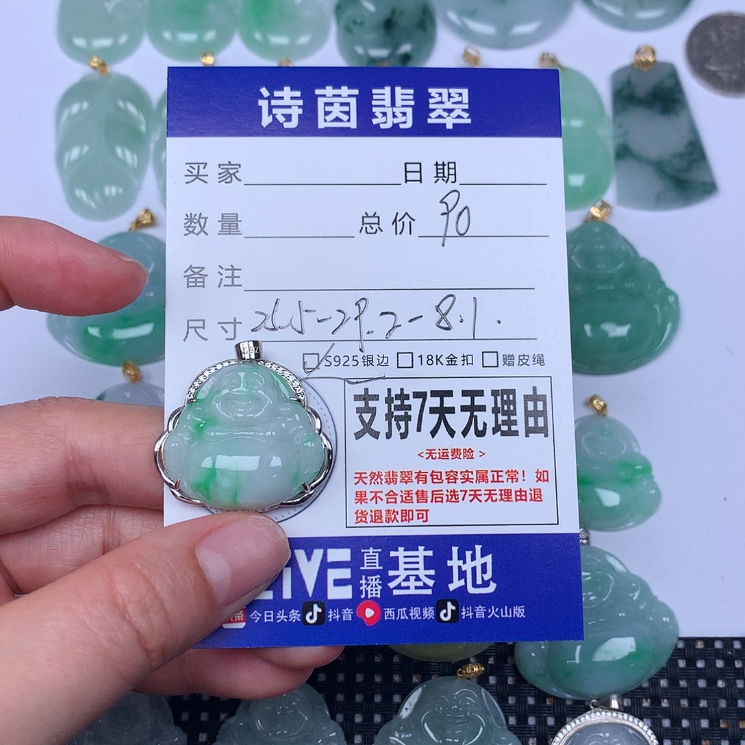 翡翠未镶嵌颈饰我