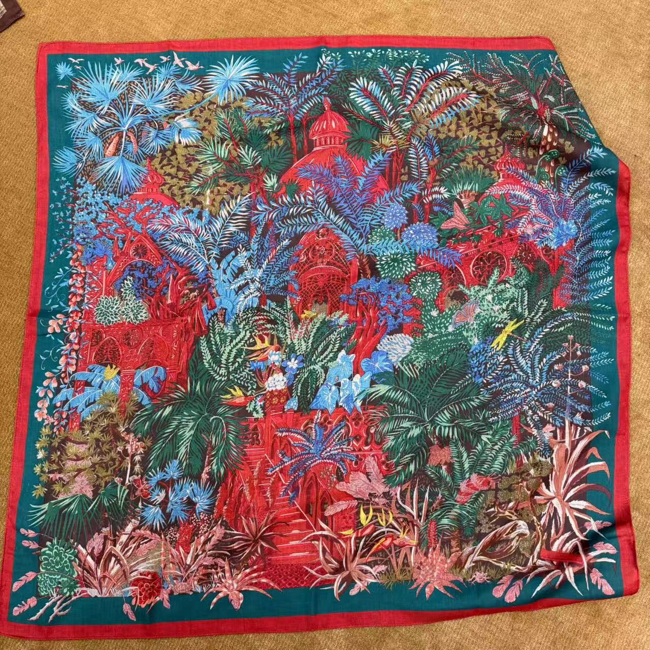 【欢乐谷】85X85双面丝毛丝巾围巾女秋冬季款西装时尚领巾送礼