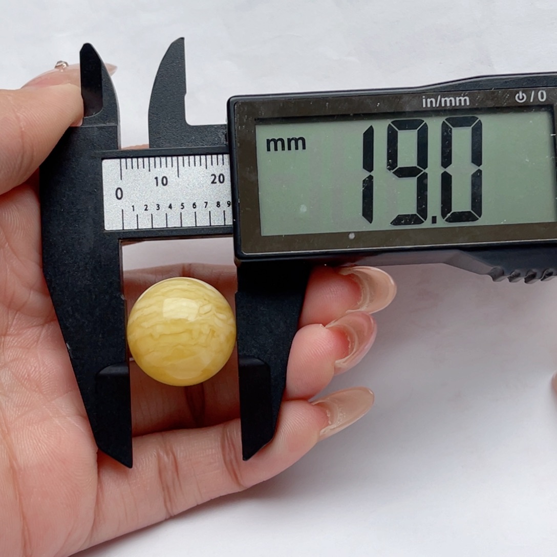 蜜蜡裸石未镶嵌眠蜜蜡圆珠 思思