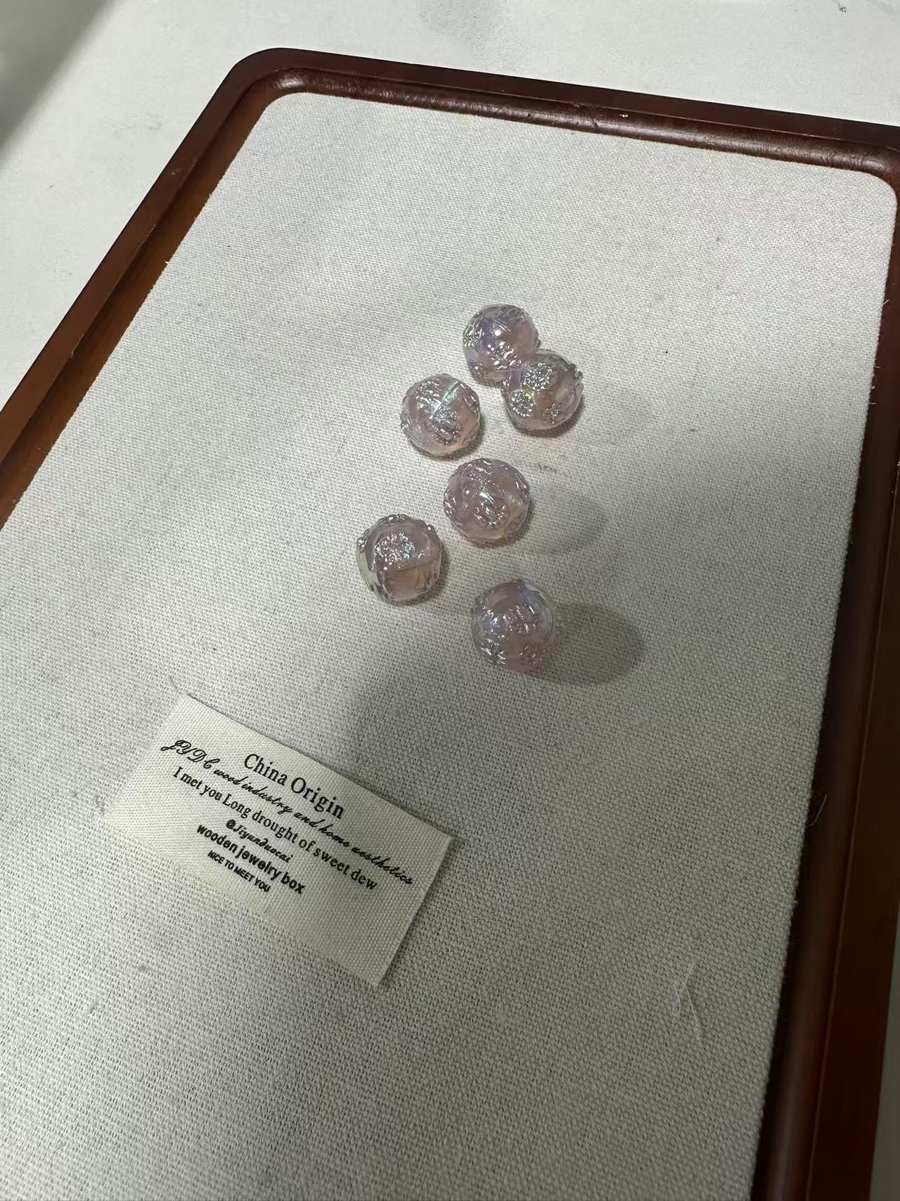 （海家）FD39 银羽玲珑系BMR1.5直孔圆形花纹16*16MM DIY单品