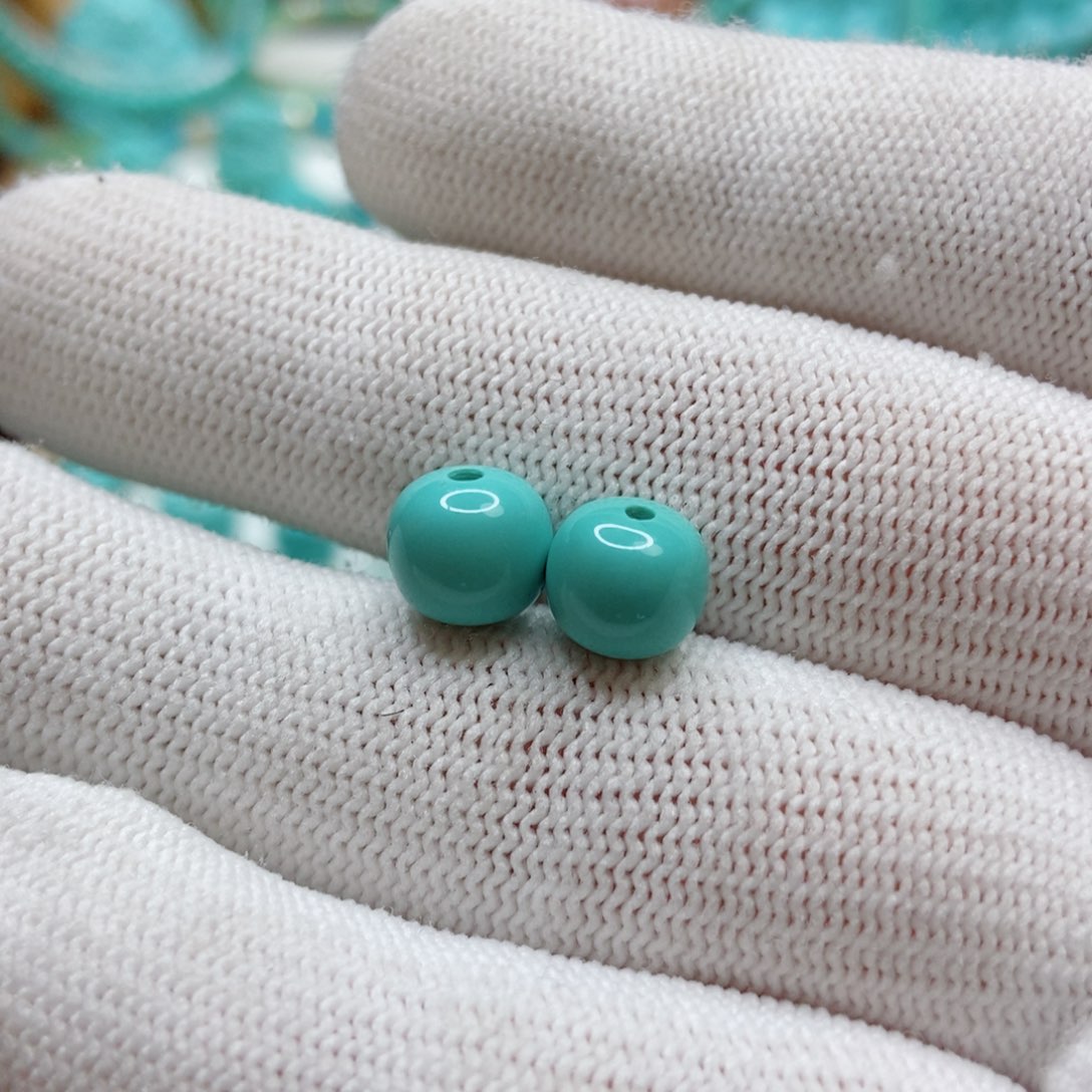 绿松石珠子未镶嵌l*m