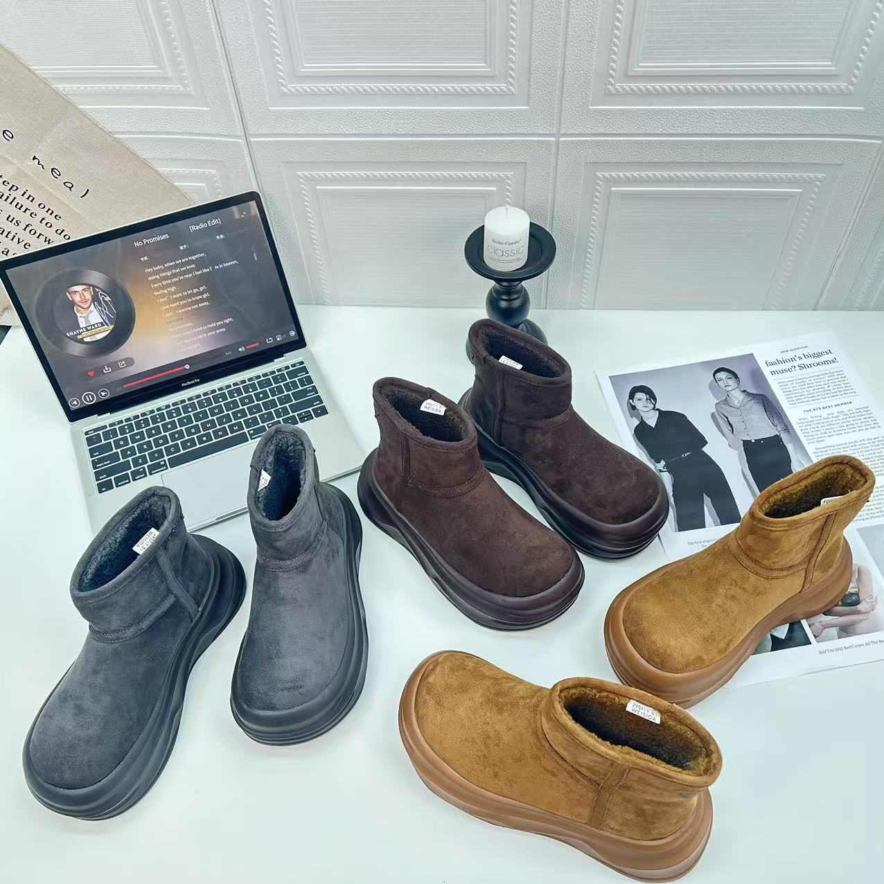 2024冬季新款丑萌时尚保暖防滑百搭加厚休闲雪地靴 2957