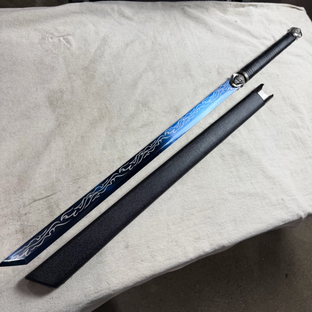 3682 龙泉昊天宝剑高锰钢唐横刀包皮鞘未开刃