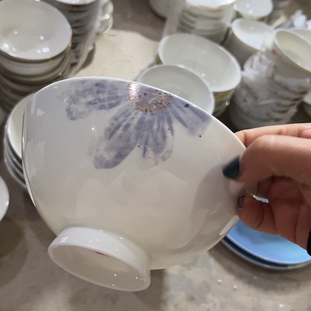 瓷片星空六寸面碗四个