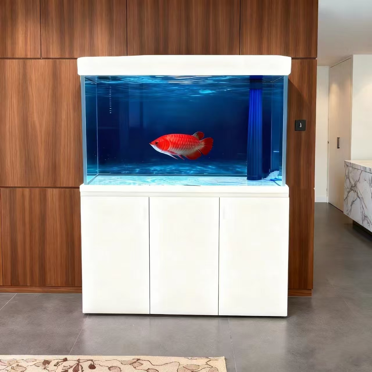 2025新款底过滤超白鱼缸铝合金  鱼马桶干湿分离鱼缸水族箱龙鱼缸