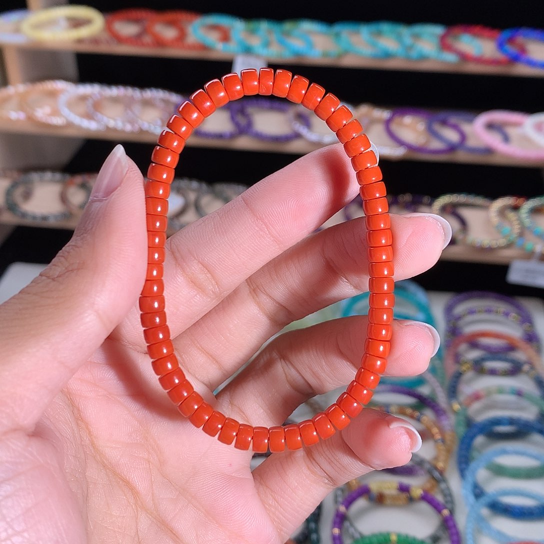 未镶嵌手串南红玛瑙婉*精工药片南红5mm