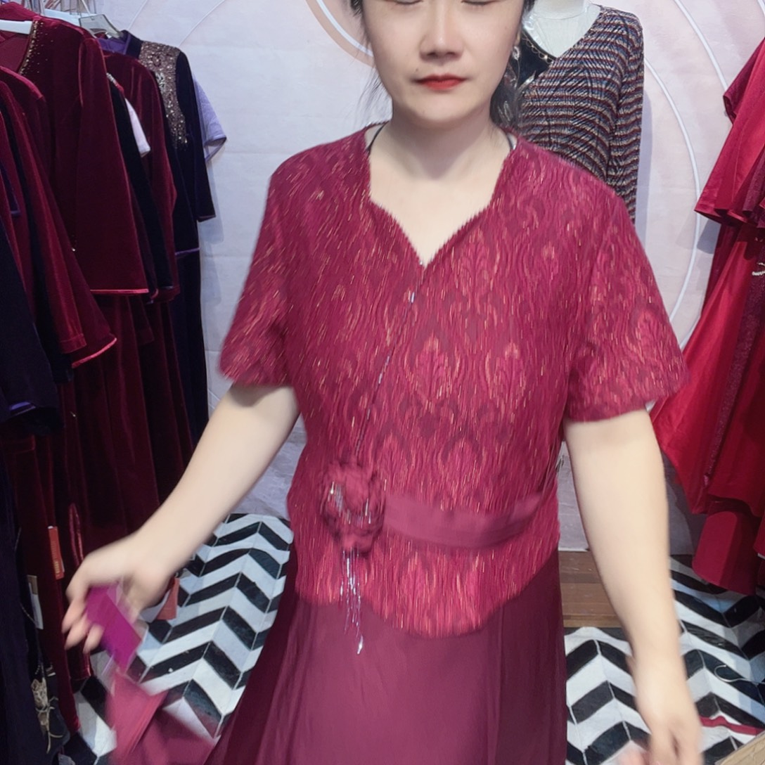 黄***店5xl码连衣裙修身显瘦