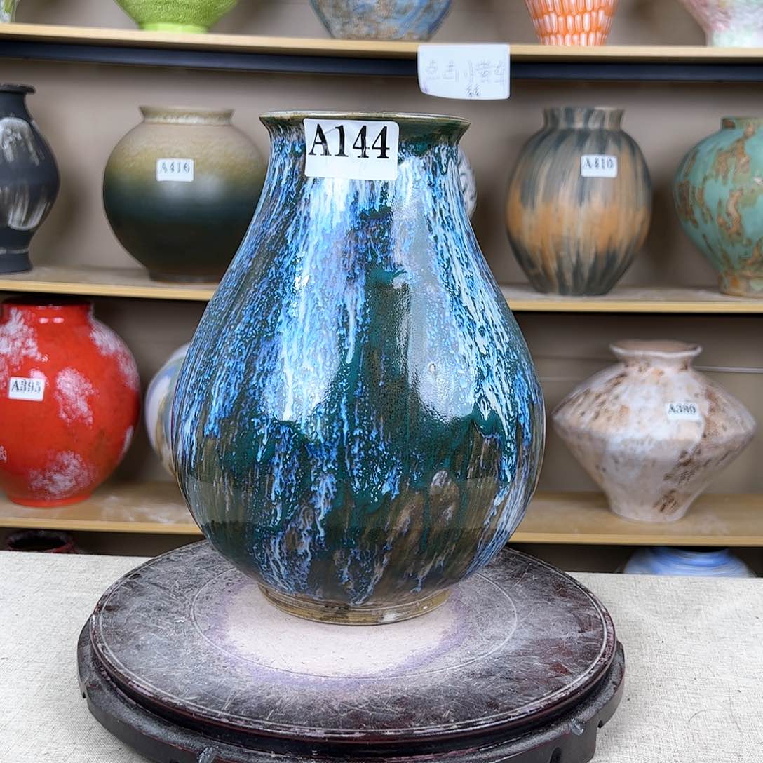 陶瓷144花瓶摆件创意的